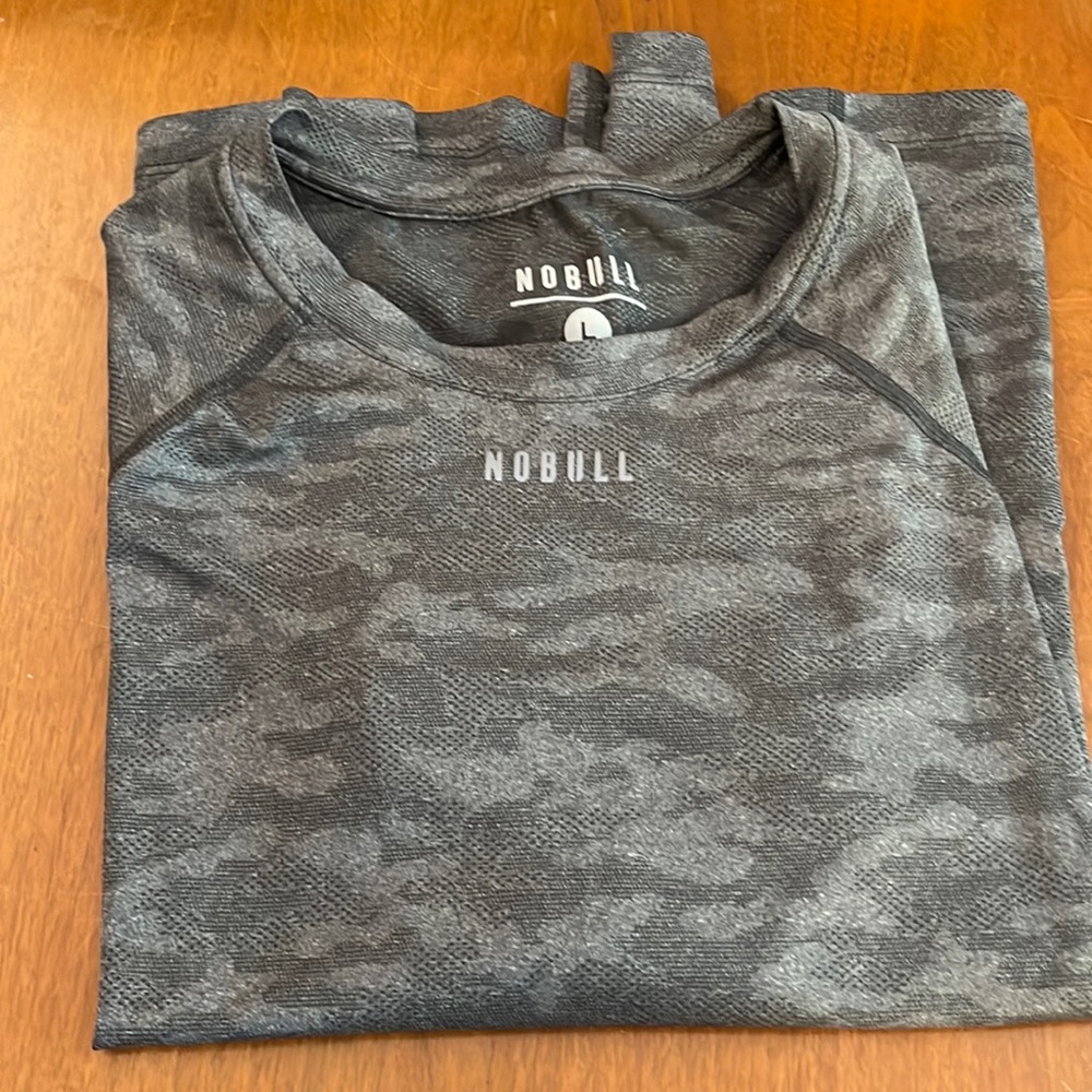 NOBULL Gray Camo Long Sleeve Tee